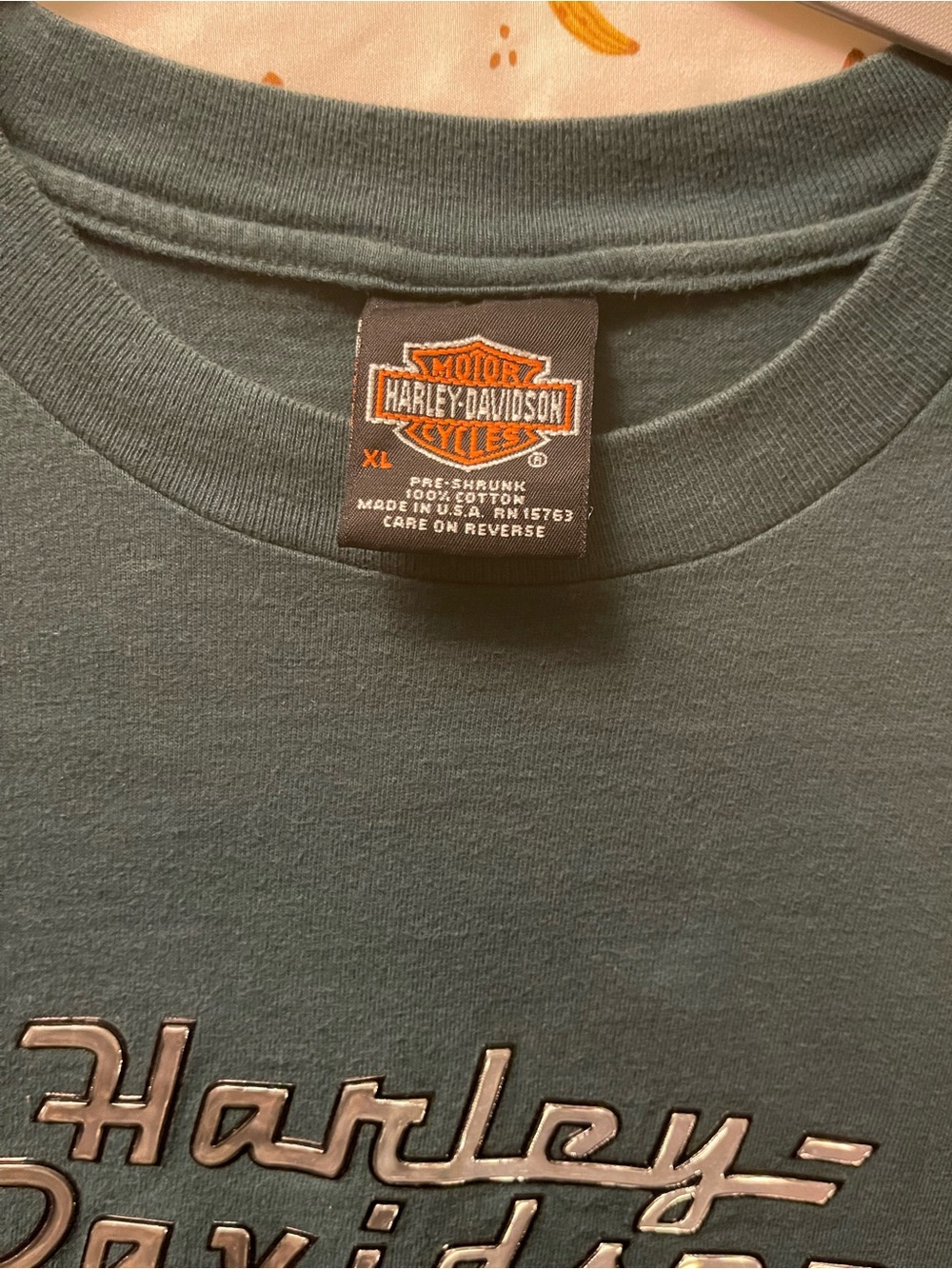 Steel Blue Chrome Harley Davidson Motorcycles T-Shirt - Picture 3 of 3